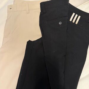adidas Men's Black and Cream Climalite golf Chinos